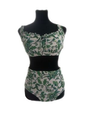 Green Floral Printed Women's Dress